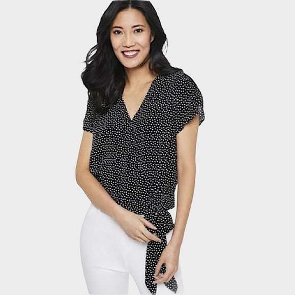 Tulip Sleeve Wrap Top - Picture 1 of 8